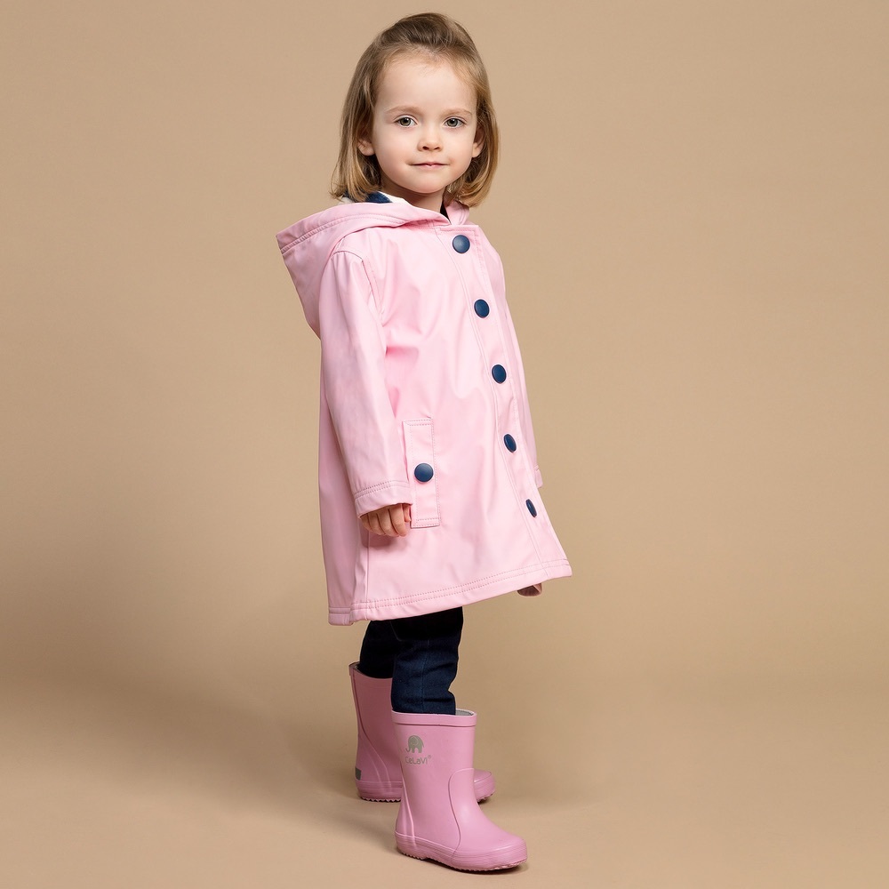 hatley Girls Pink Hooded Raincoat